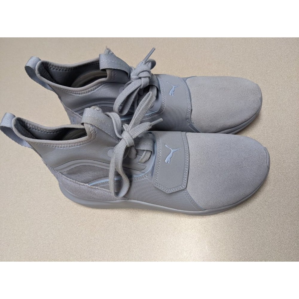 Puma Phenom Suede High Tops 190968 03 Gray Running  Sneakers Womens Size 8